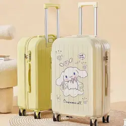 New Sanrioed Kuromi 20 Inch 22 Inch 24 Inch Trolley Case Cinnamoroll Anime Kawaii Suitcase Silent Wheel Student Password Travel