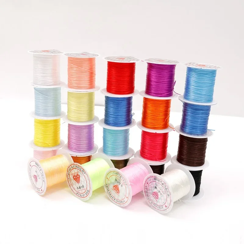 DIY Crystal Beading Stretch Cord for Jewelry Making Strong Elastic Thread Rope Beaded Bracelet String Line Making Accessories