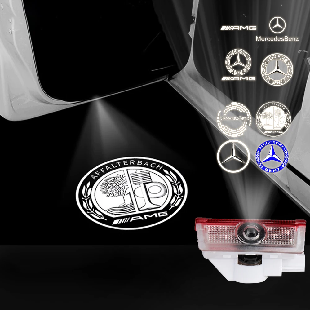 Автомобильный Дверной проектор, 2 шт., лазерные лампы, приветственная лампа для Mercedes Benz AMG GL GLC GLE W166 GLS GLA X156 класс E200l E300L E450L