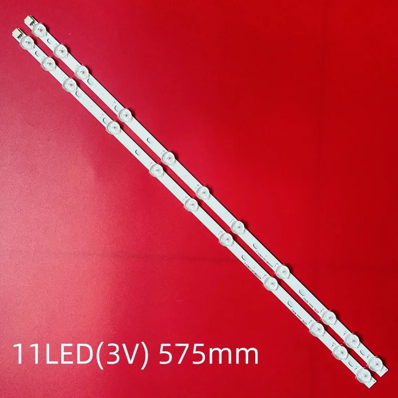 2piece/lot BANDE LED VESTEL 32inch REV0.2 TIS-4A 94V-0 1612 VES315WNDA-01 NUEVAS 11LED 574MM