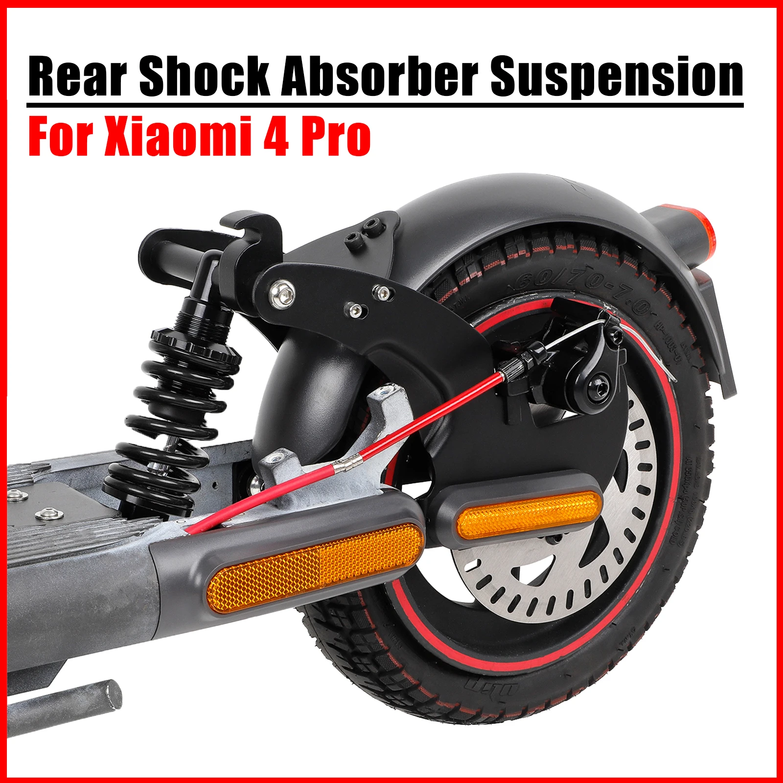 Ulip Upgrade Rear Suspension Shock Absorption Parts Shock Absorber With Mudguard Taillight Kit For Xiaomi 4 Pro Electric Scooter