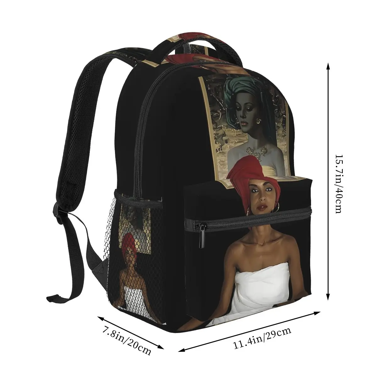 Relax Sade Adu Pose Calidad Meme Student Backpack School Bag Hiking Travel Daypack for Boys Girls Fashion Bookbag Shoulder Bags