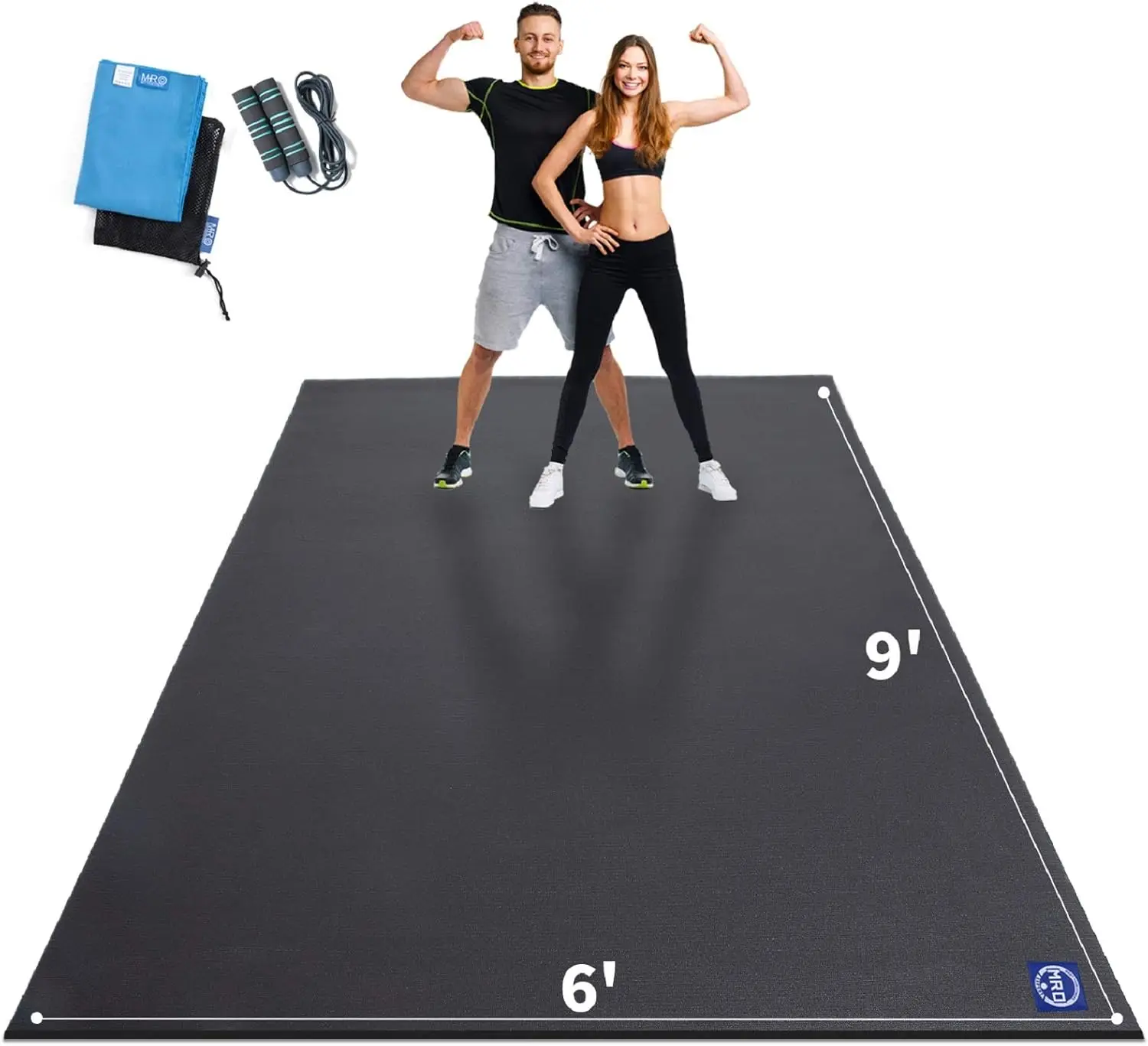 

Extra Large Exercise Mat for Home Gym, 15'x6' Non-Slip Workout Mats, 7mm Thick Durable Cardio Mat, High Impact Resistant, Shoe