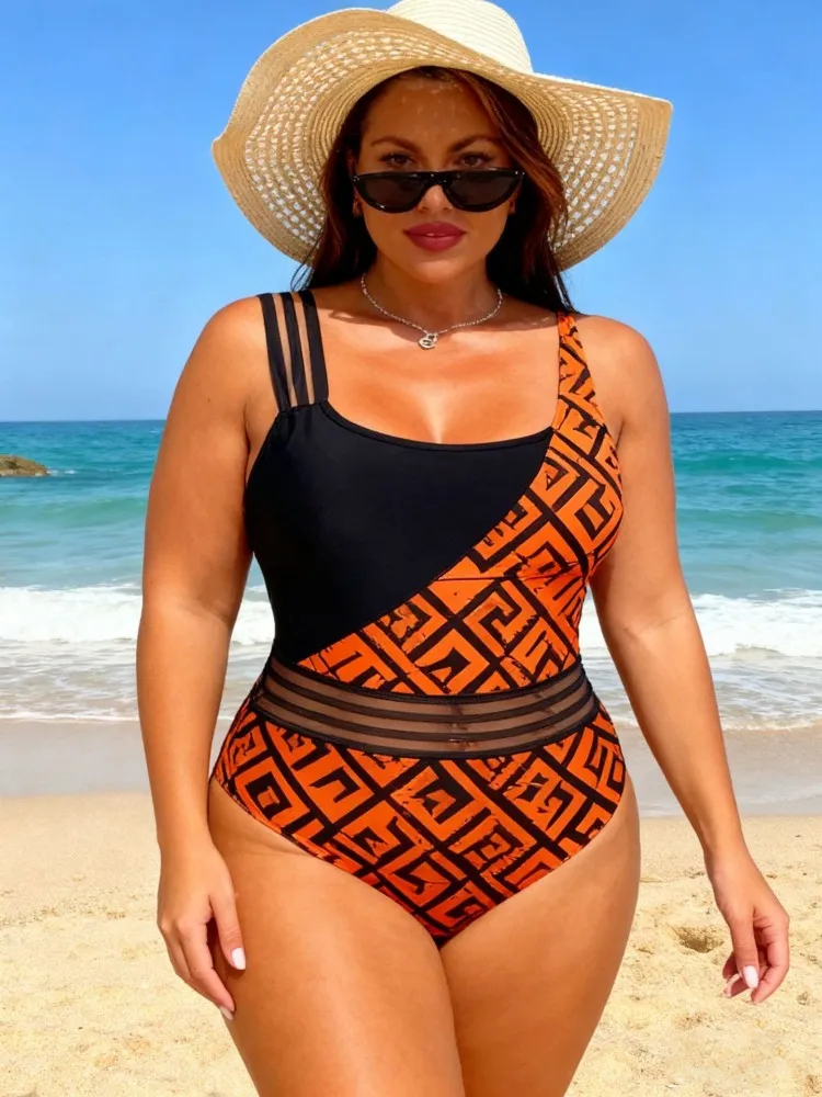 

Plus Size High Waist Bikini Women's Push Up Large Size Swimsuit 2026 Summer Mujer Big Size Tummy Control Swimwear Bikini Sets
