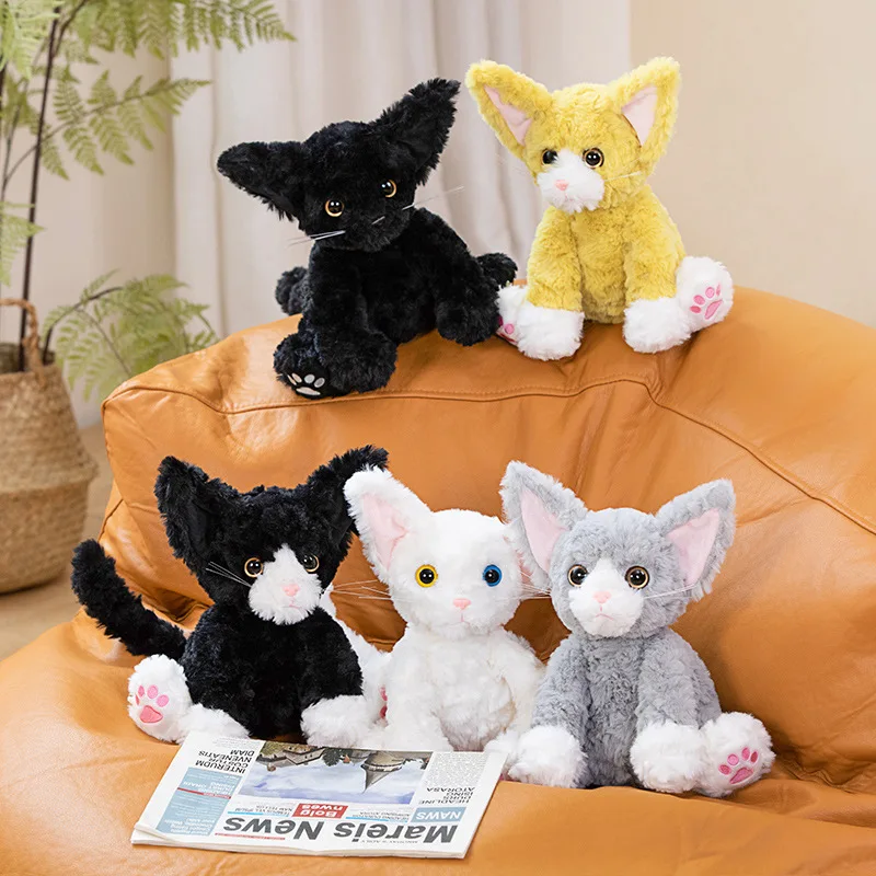26cm Kawaii Cat Series Plush Doll Independent Packaging German Cat Five Colors Plush Doll For Children Birthday Gift Surprise
