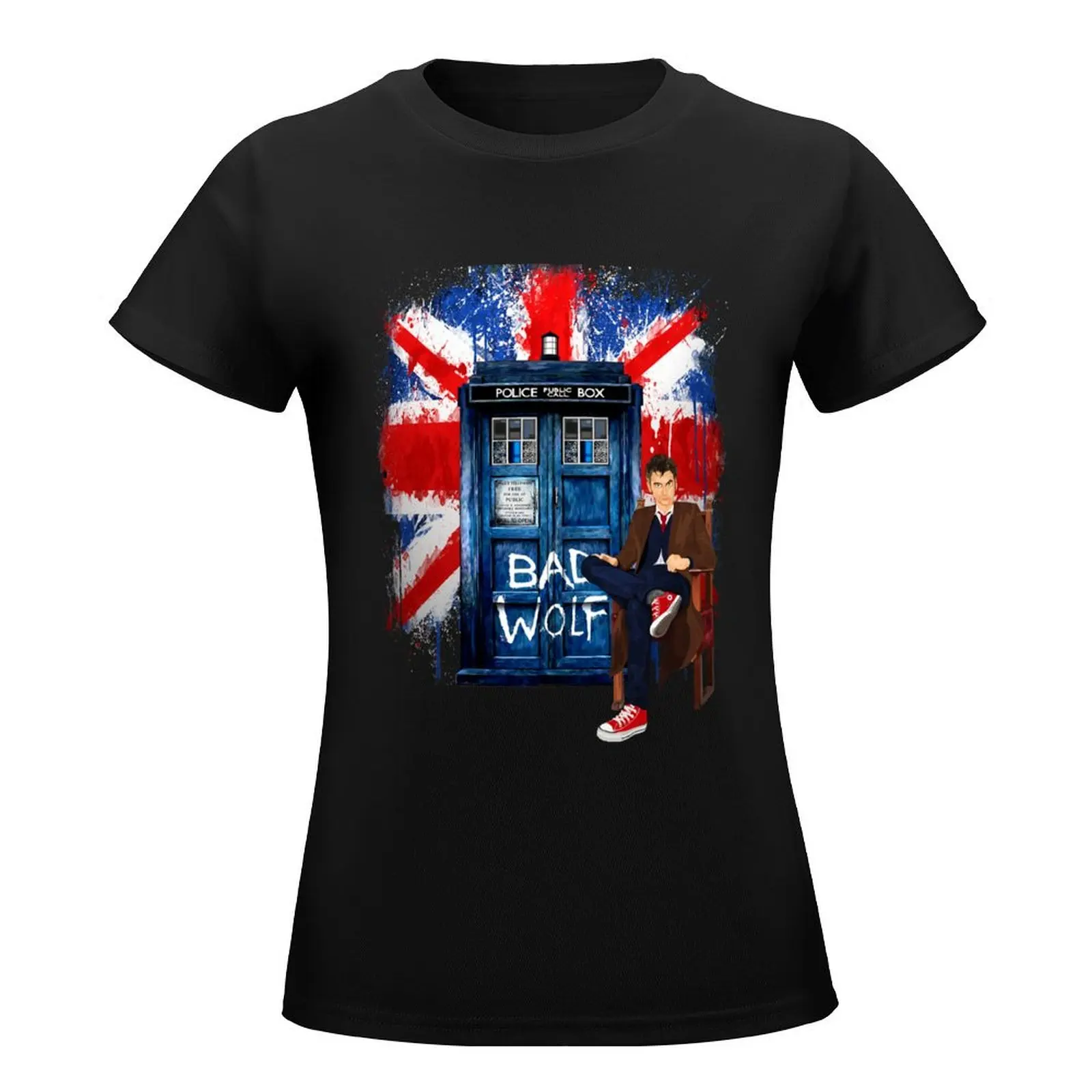 For Mens Womens Tv Show British Bad Wolf T-Shirt graphics lady clothes plus size tops t shirt Women