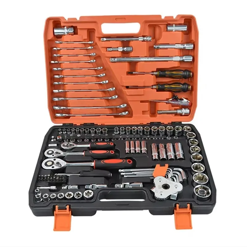 

SXLL 121 Pieces Carbon Steel, Repair Tool Kit 1 Set Hand Tool Kit with Repair Hard Case