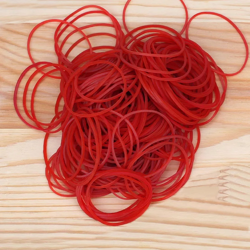 Spessore 1.5mm elastici rossi nastri di fissaggio forte elastico ufficio studenti scuola forniture di cancelleria anello di gomma