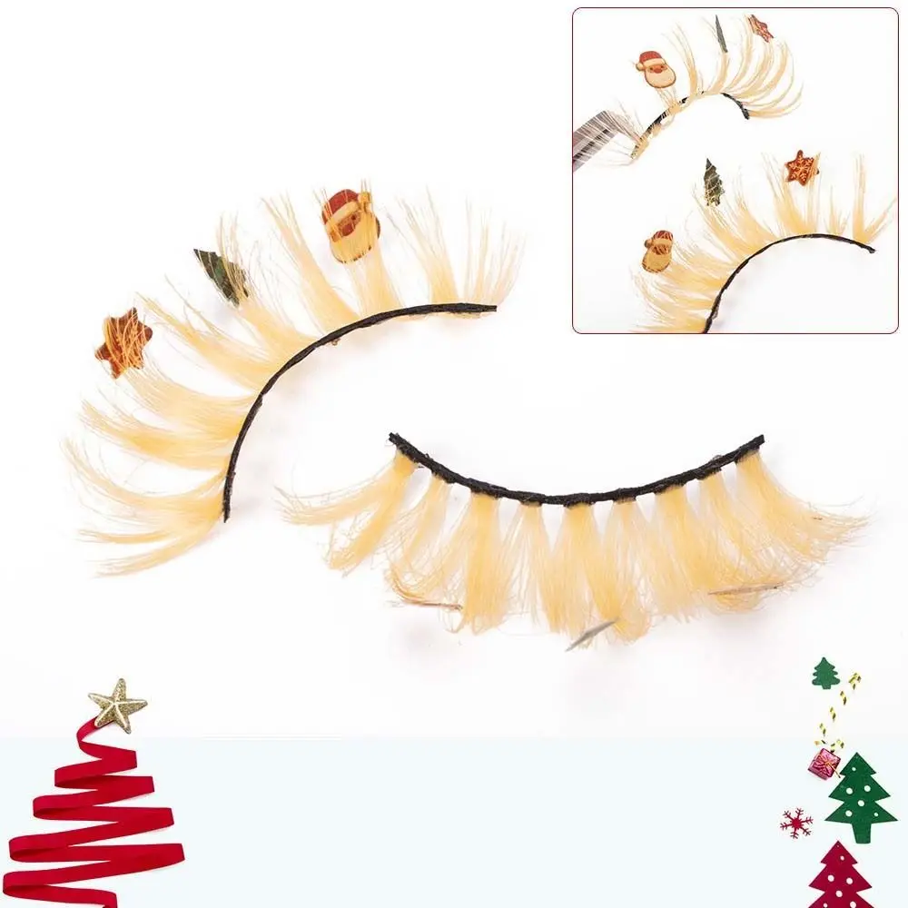 

Chemical Fiber Christmas False Eyelashes Cartoon Snowman Eyelashes Extension Christmas Cluster Eyelashes Animal Elk Beauty