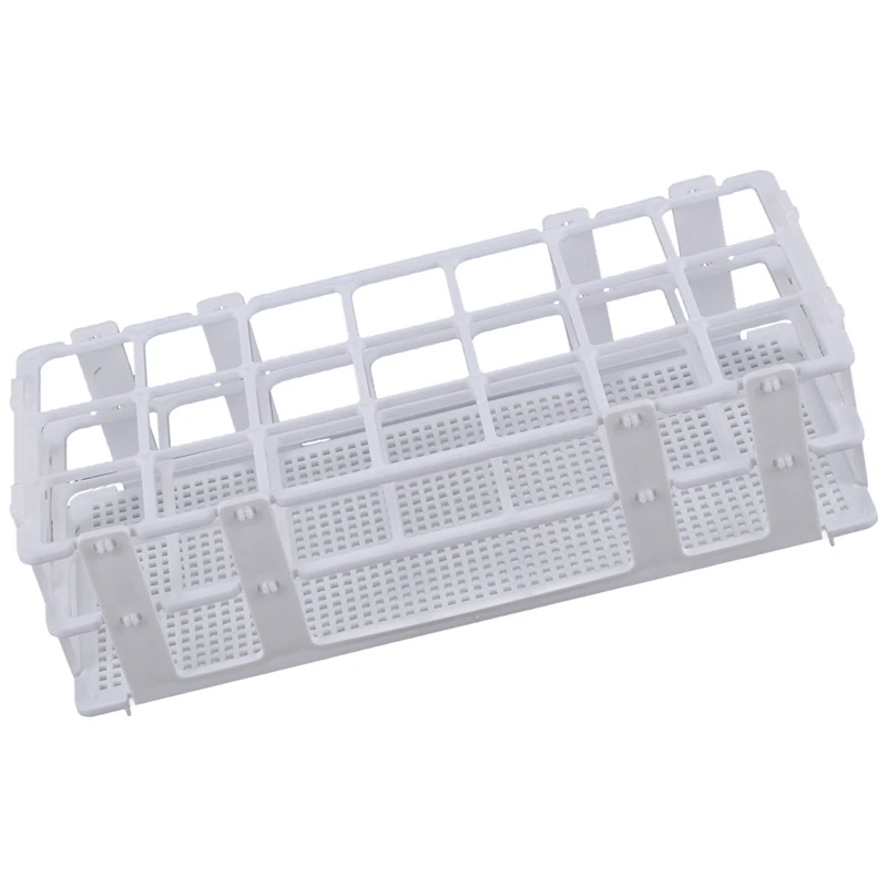 10X Plastic Test Tube Rack For 30Mm Tube, 21 Well, White,Detachable (21 Hole)