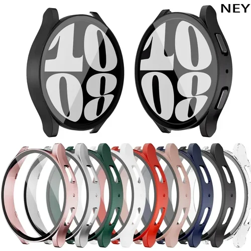 Imagen 2 del producto Vidrio templado + funda para Samsung Galaxy Watch 7/6/5/4/FE protector de pantalla de parachoques de PC Galaxy watch 7 6 44mm 40mm Accesorios