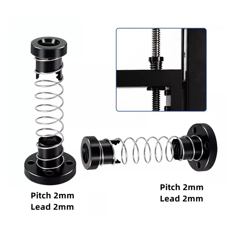 T8 Anti-Spiel-Leitspindel Messing/POM Federmutter Eliminierung Spaltleitung 2 mm/4 mm/8 mm für CNC 3D-Druckerteile Ender 3 CR10/Tornado – Detail 7