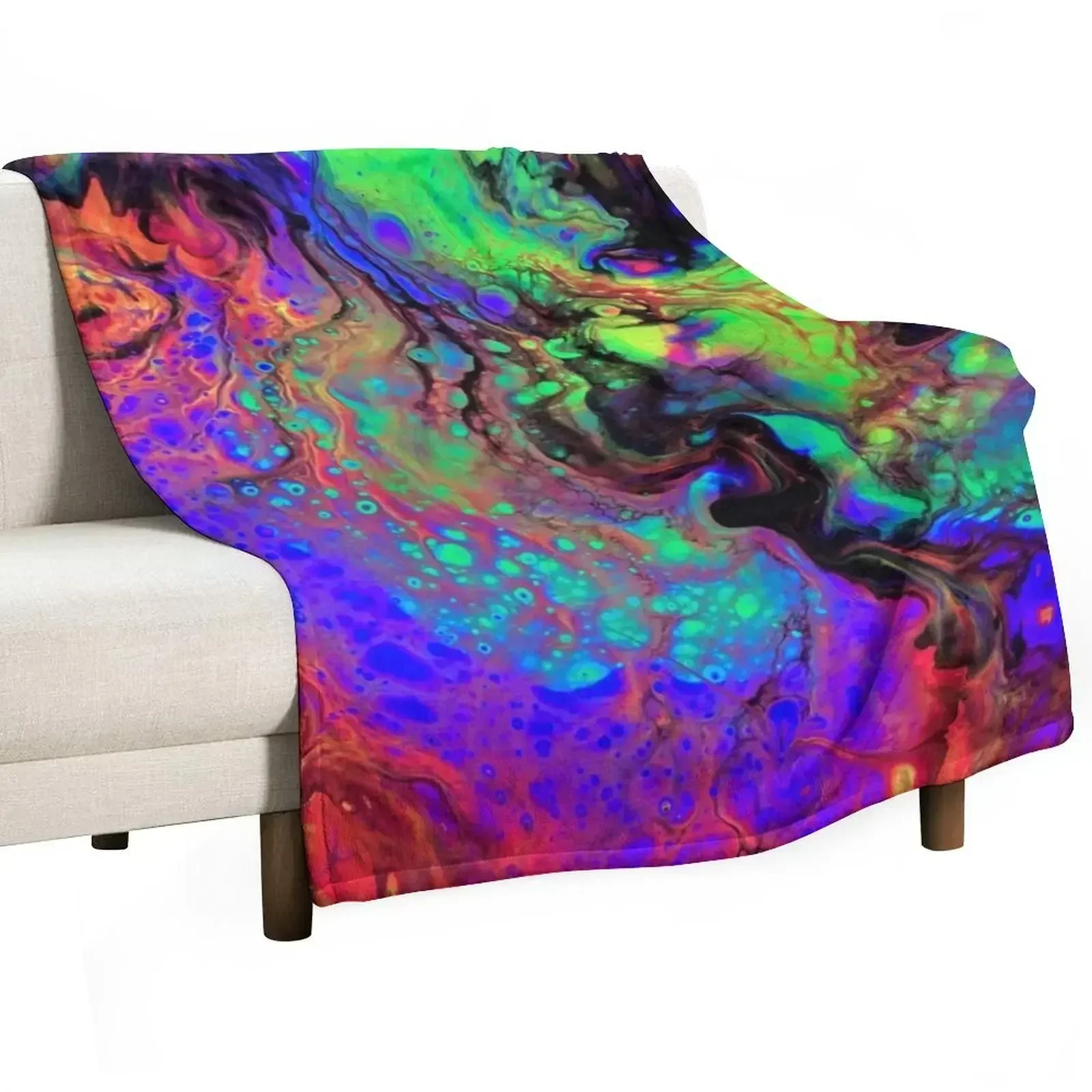 

Space Amoeba Throw Blanket Fluffy Cozy Throw Blanket for Home Decor