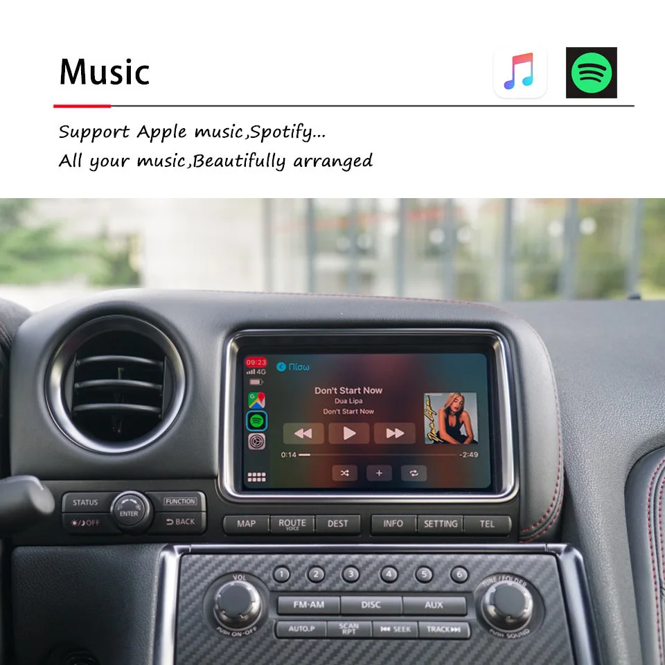 AZTON Auto Navigation Upgrade Kit Android Auto Wireless Apple CarPlay For Nissan 370z Patrol Y62 Armada Phthfinder R35 GT-R