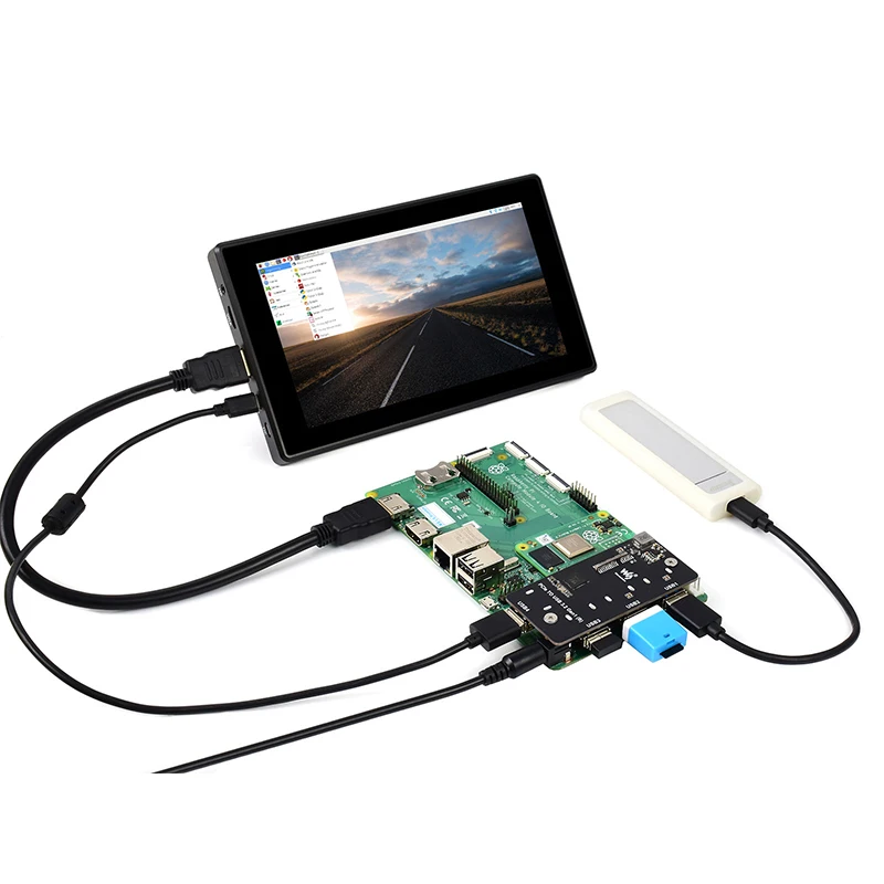 Raspberry Pi CM4 4-Port USB 3.2 Gen1 Expansion Board - PCIe to Quad USB 3.0 Hub IO Board for Industrial Applications