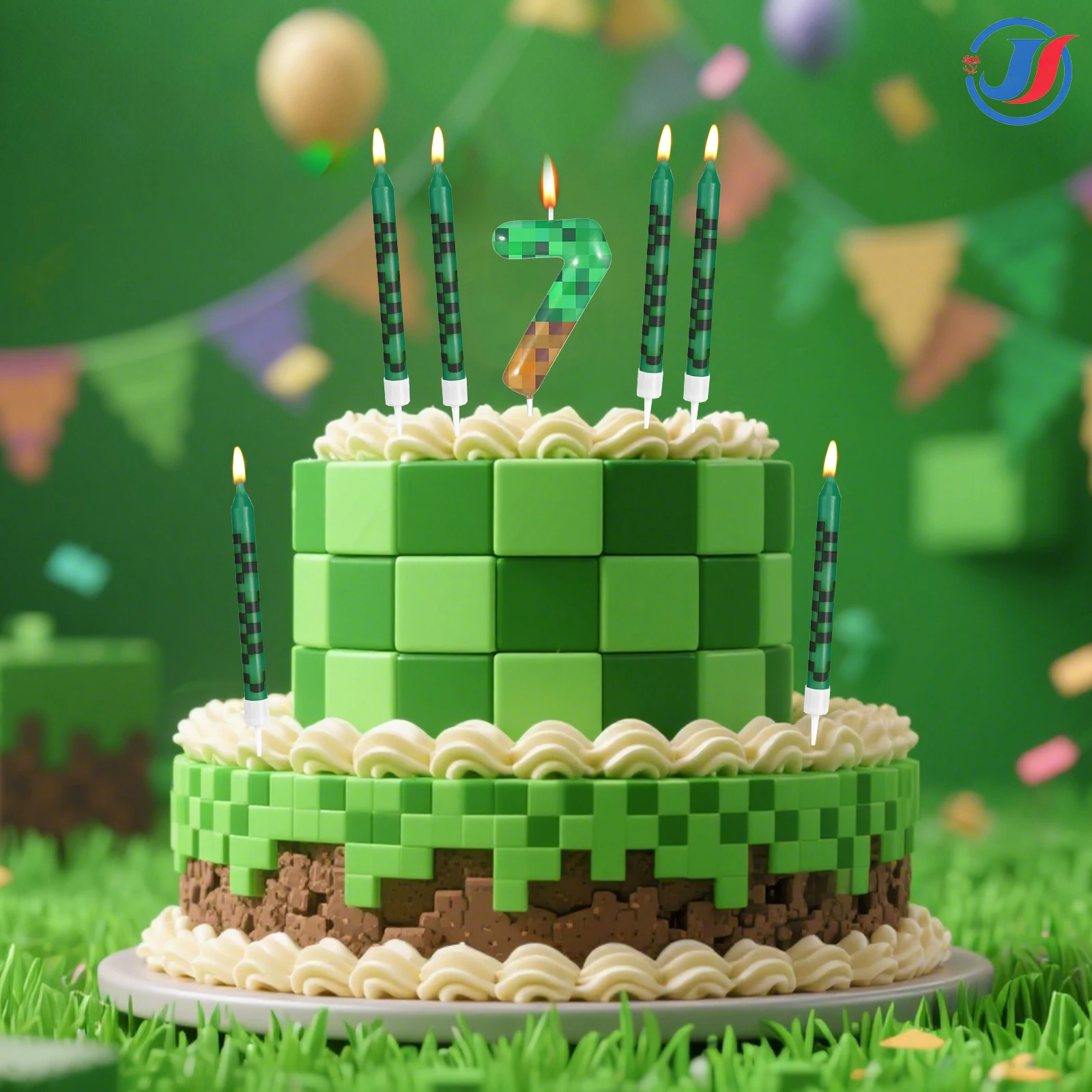 Candle Supplies Video - 7 bougies d'anniversaire rétro pixel pour