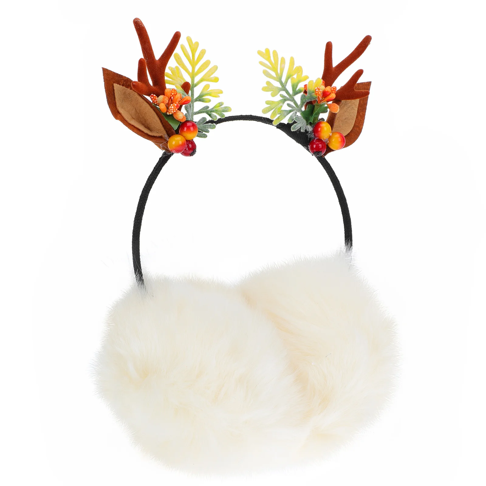 

Winter Antler Earmuff Headband Deer Antlers Lovely Headdress Cute Women's Christmas Muffs