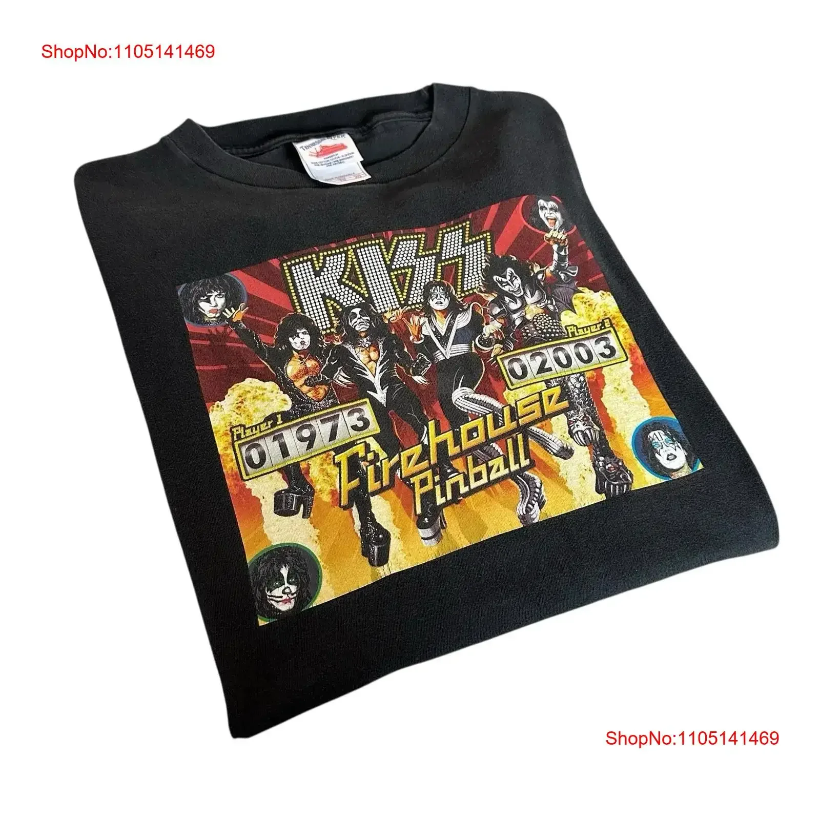 

Винтажная футболка Kiss Firehouse pinball 2003 года, размер XL, винтажная стираная дышащая футболка унисекс, мягкая повседневная футболка с рисунком