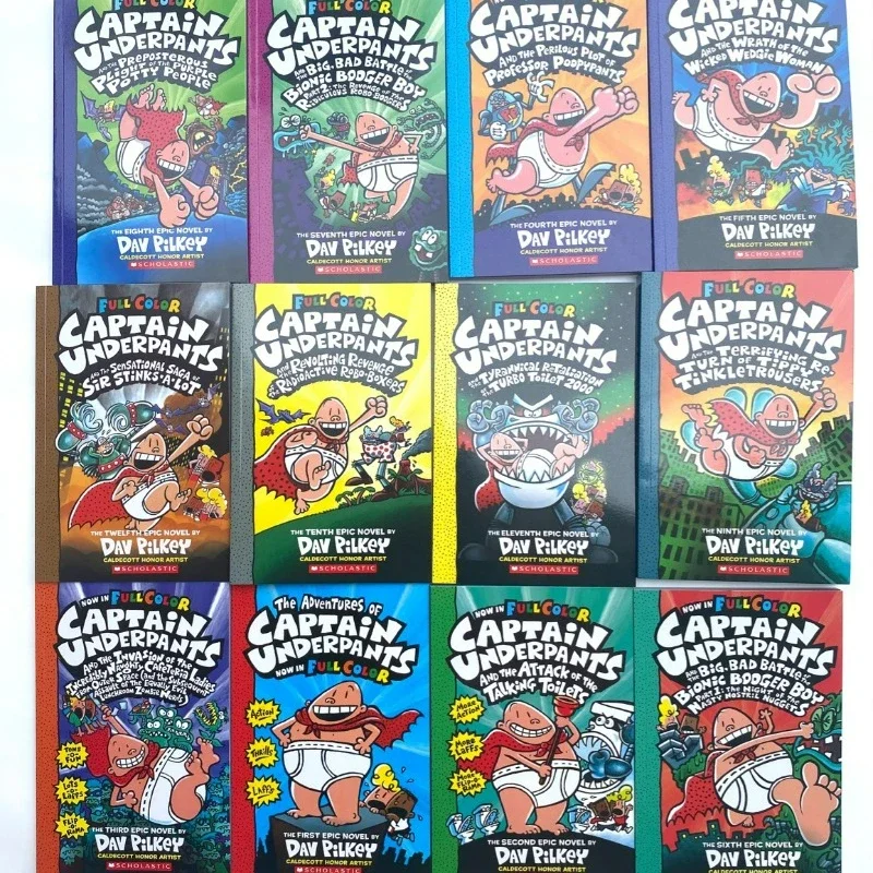 

The Ultimate Collection of Captain Underpants: Set of 12 Dav Pilkey Story Books - Perfect for Kids and Comic Book Lovers