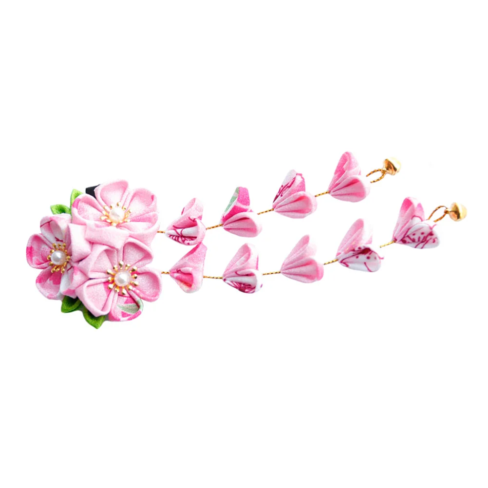 

Japanese Style Hairpin Kimono Flower Decor Tight Hold No Slip Easy Wear Women Hair Accessories Gift for Friends Family