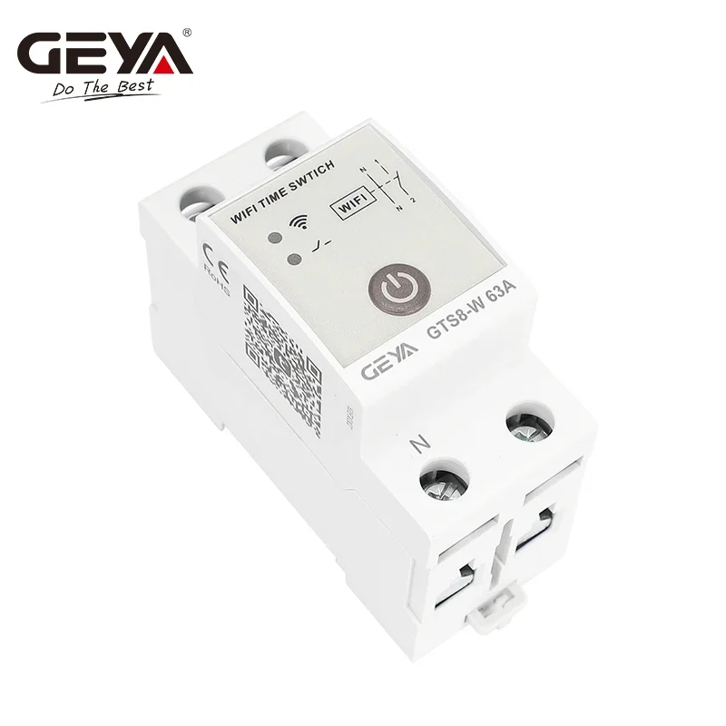 GEYA GTS8-W chytrý WIFI doba spínač DIN bariéra chytrý domácí bezdrátový vzdálený ovládání spínač při tuya APP AC220V 32A 40A 63A 80A