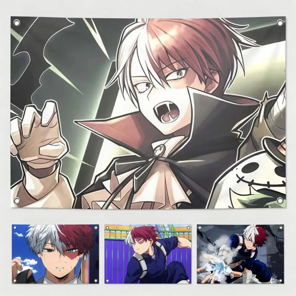 My Hero Academia Shoto Todoroki Flags for Bedrooms Home Decor Items Outdoor Decors Garage Decoration Flaga
