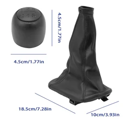 5 Speed Gear Shift Knob Lever Shifter Gaiter Boot Cover 735249804 Compatible with Fiat 600 Seicento 1998-2010