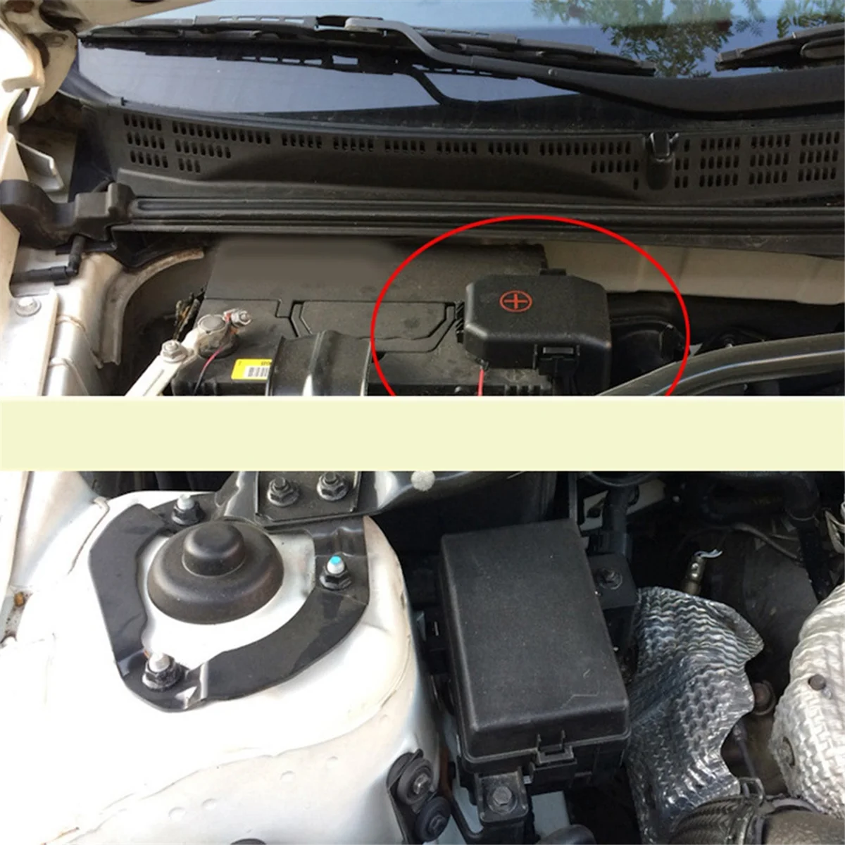 ใหม่รถแบตเตอรี่ถาดTrimสําหรับHyundai Tiburon Genesis Coupeแบตเตอรี่บวกTerminal 91980-2M040—L49A