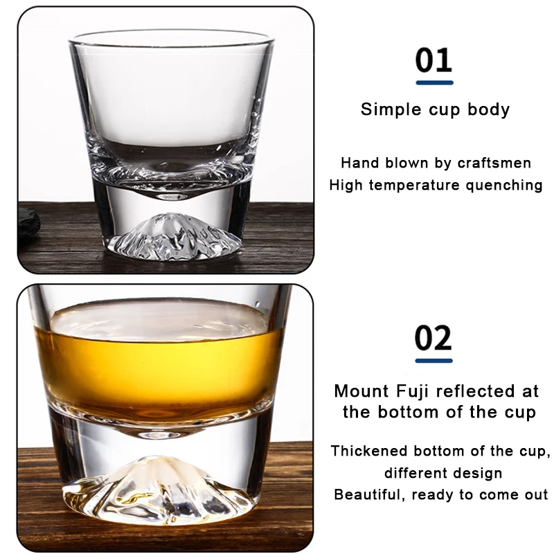 (Can Engrave Logo) 250ML Iceberg Cup, Whiskey Glass , Household Water Cup, Office Tea Cup, Milk Cup, Breakfast Cup, Juice Cup