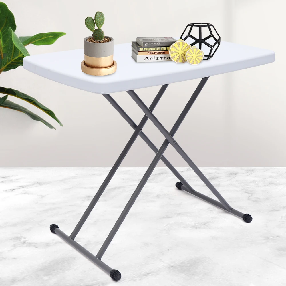 

Portable Folding Laptop Table Small Computer Desk Dining Laptop Tray Height Adjustable Foldabe Liftable Table Rounded Corners