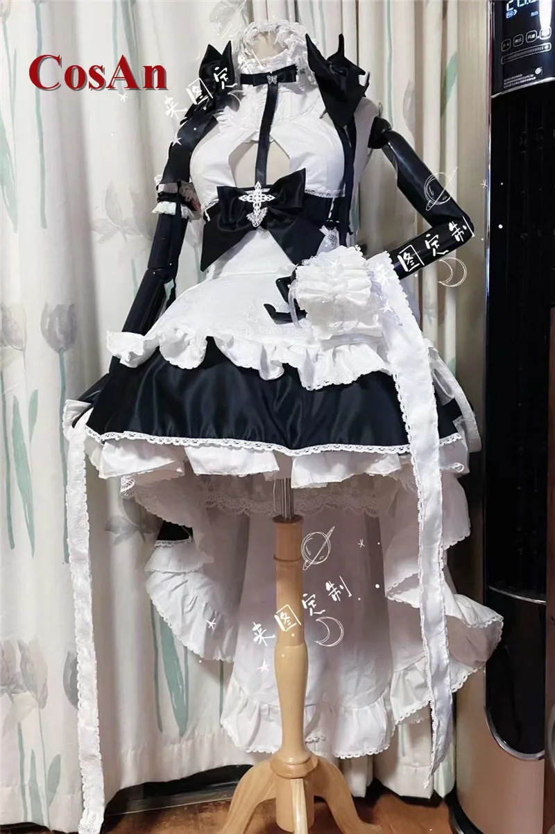 CosAn Hot Game Azur Lane KMS August Von Parseval Cosplay Costume Sweet Maid Dress Activity Party Role Play Clothing Custom-Make