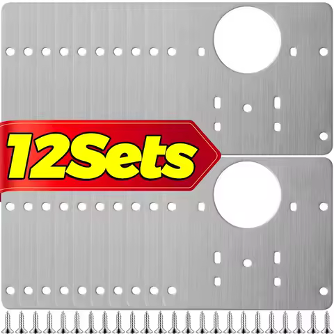 Stainless Steel Cabinet Hinge Repair Plate Kit Easy Mount For Kitchen Cupboard Loose Door Furniture Reinforcement Fixing Bracket