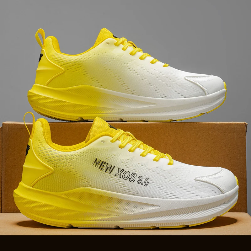 Hot Selling Spring Fashion Mens Womens Sports Shoes Breathable Marathon Running Shoes Shock-absorbing Rebound Walking Shoes