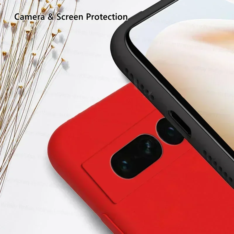 Casing ponsel silikon tahan benturan, casing ponsel silikon cair tahan benturan untuk Google Pixel 7 Pro Google Pixel 6A 7A 6 7 8 Pro