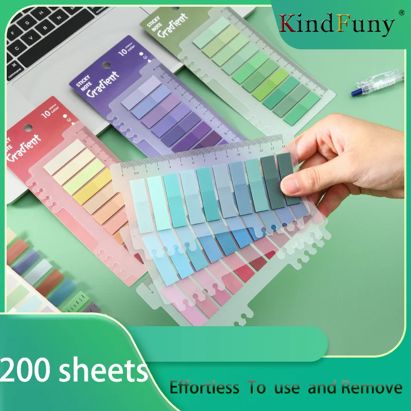 

Transparent Self-Adhesive Sticky Notes, Annotation Books, Notepad, Bookmarks Tabs, Memo Pad Index, Stationery, 200 Sheets