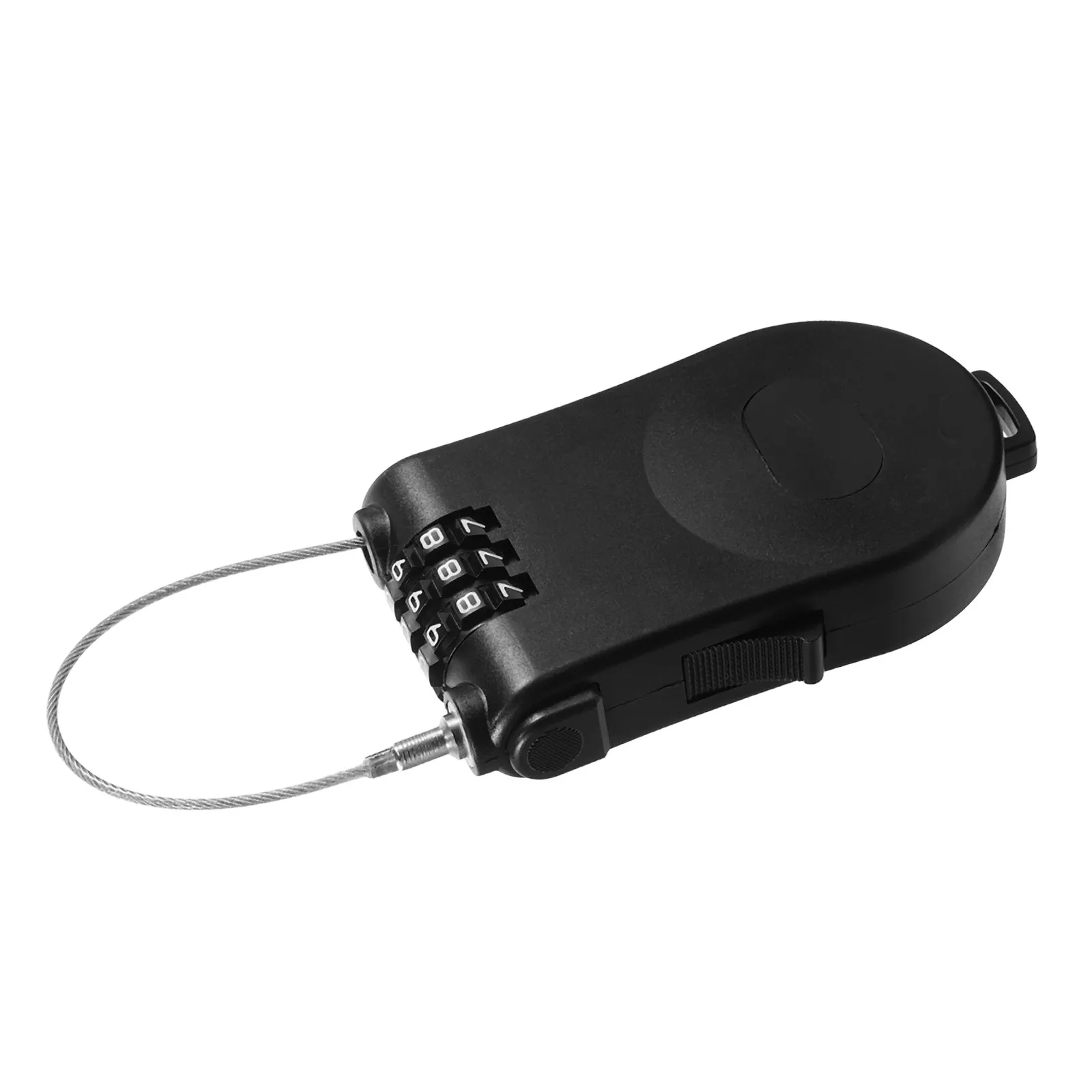 Retractable Steel Cable Combination Lock 3 Digit Anti Theft Wire Lock for Bike Skis Helmets Scooter Travel Security Resettable