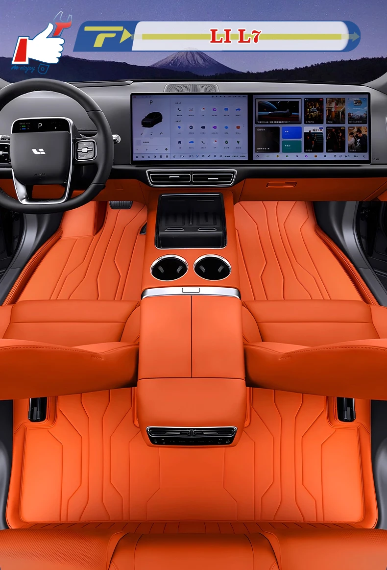 

Автомобильный напольный коврик с левым рулем для LI L7 2024, коврик для ног с полным солнцем, напольный коврик, водонепроницаемый коврик