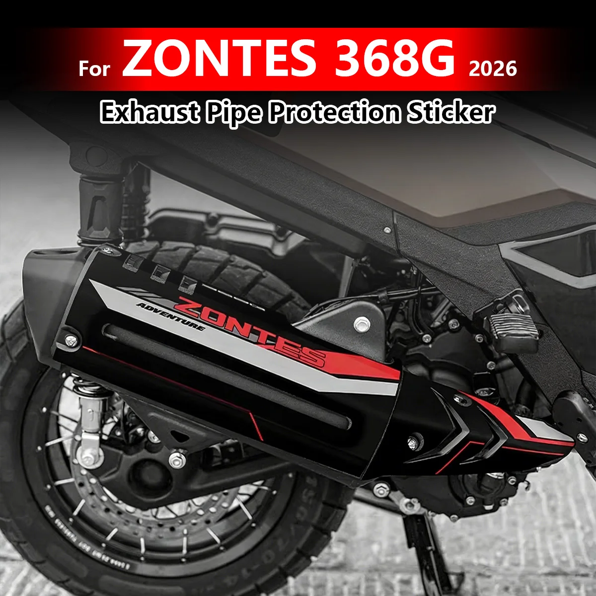 

Motorcycle Exhaust Pipe Sticker for ZONTES 368G 368 G 2026 Custom Graphic High Polymer Printing Waterproof Modified Accessories