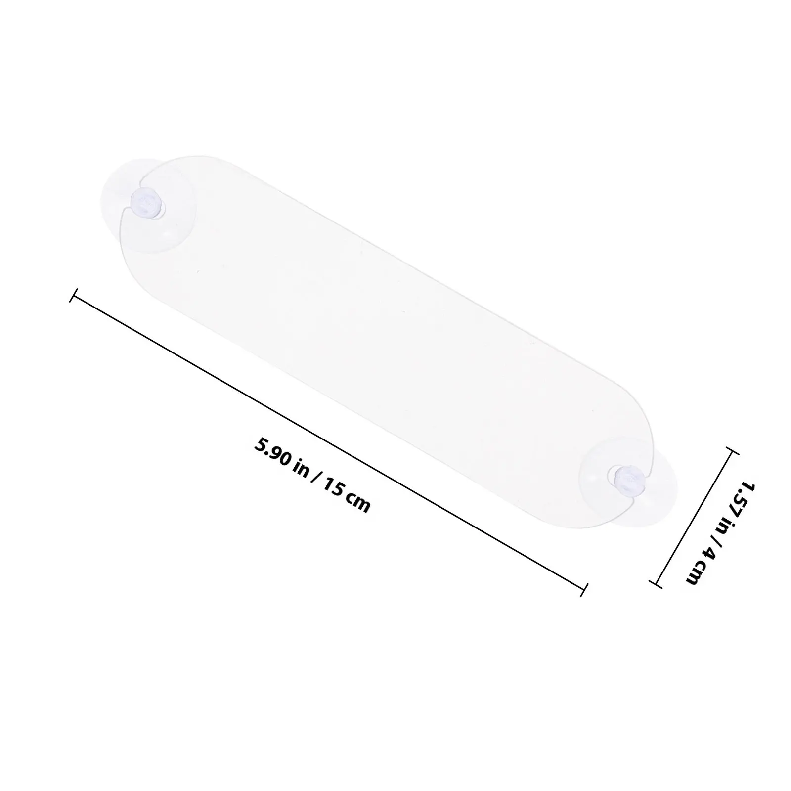 2Pcs Transparent Parking Permit Holder Acrylic Suction Cups Car Windshield Cards Holder Toll Pass Transponder Cards Strips