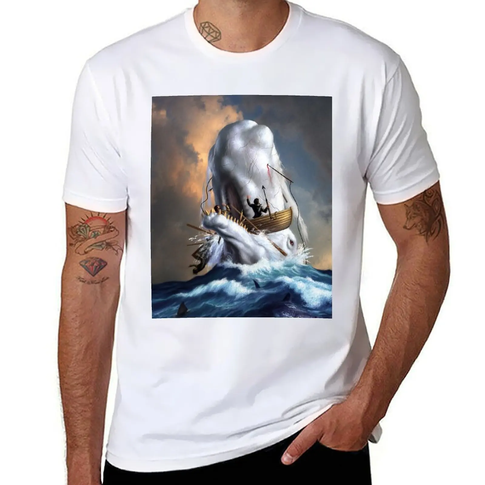 

Moby Dick T-Shirt men t shirt cotton 100% t shirts for man slim fit T-Shirt