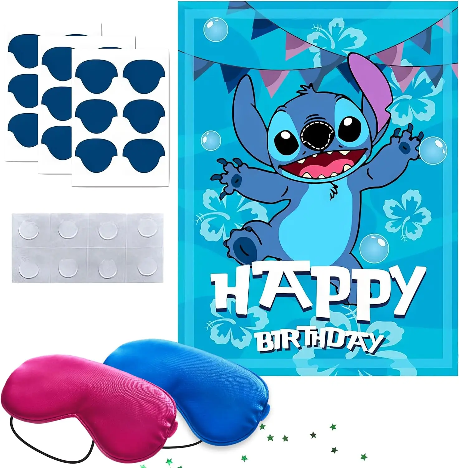 Stitch Party Games Disney Games for Birthday Parties Lilo and Stitch Backdrops Banner Streamer PVC Background Toy Birthday Gift