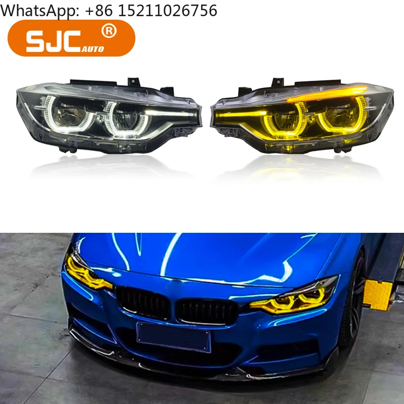 

Двухцветные фары для BMW 3 серии F30 F35 F80 2013-2018 Светодиодные фары Plug and Play Передние фары Автомобильные аксессуары