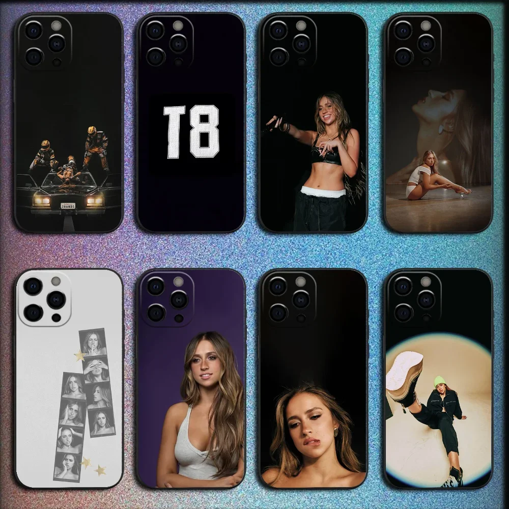 

Singer Tate McRae Phone Case For iPhone 17 16 15 11 12 14 13 Pro Max Mini X XS XR 7 Plus 16E Air Shockproof Silicone Cover Funda