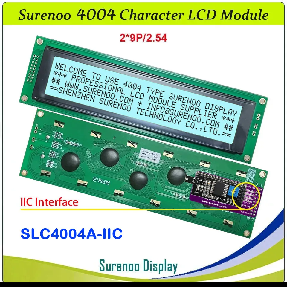 404 40X4 4004 Character LCD Module Display Screen Panel LCM AIP31066 PCF8574T Serial IIC I2C USB2LCD LCD2USB LCD Smartie AIDA64