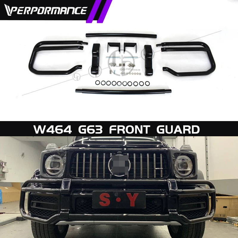 2019y Front Guard For G-class W464 G63 Style with Black Front Bumper Protection  Part Guard Auto Car Body Kit