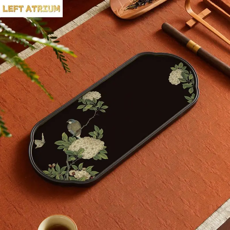 

New Chinese Style Water-Absorbing Tea Tray Office Tea Cup Tray Small Tea Table Dry Brewing Table