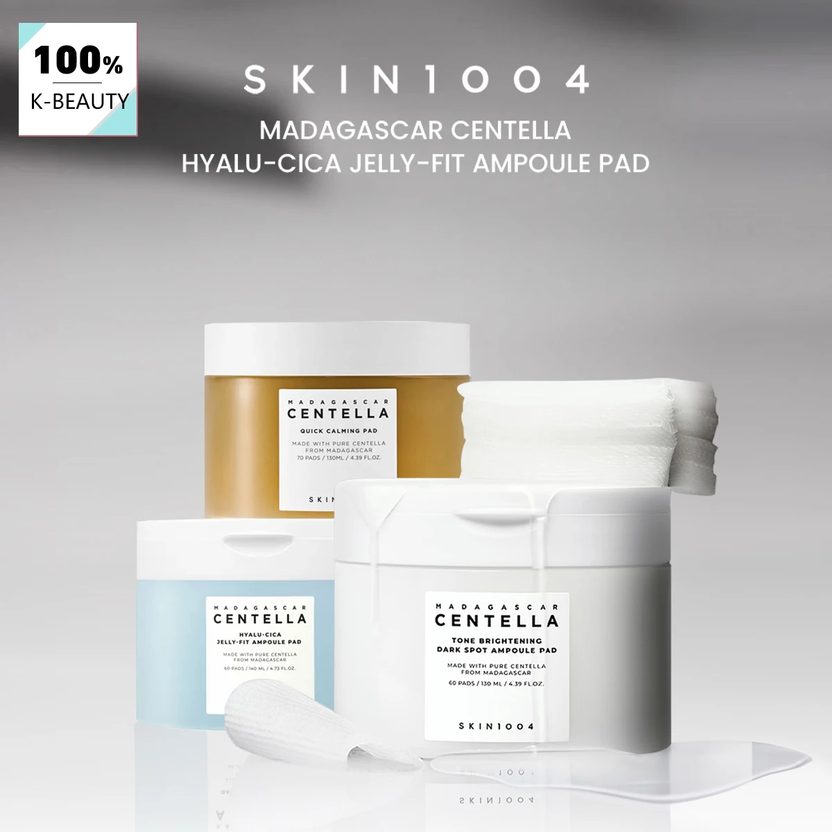 

SKIN1004 MADAGASCAR CENTELLA PAD,Essence-Soaked Pad Texture,For A Healthy-Looking Glow,Moisture Lock,K-Beauty,Korean Makeup
