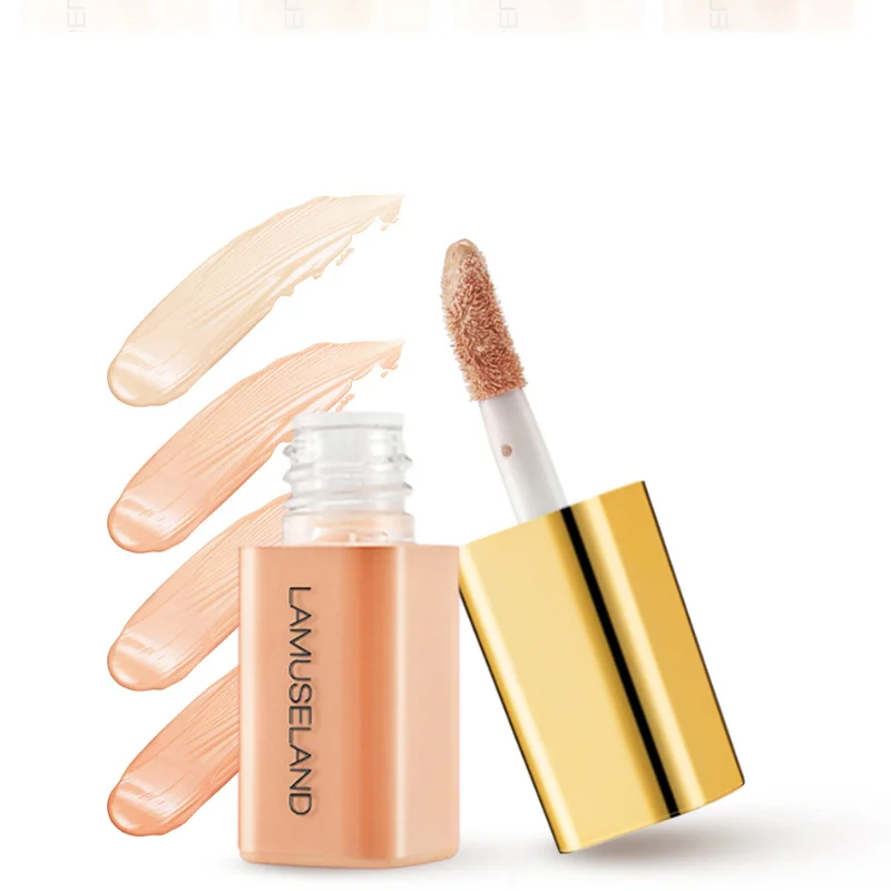 Mini Corrector de maquillaje líquido de alta cobertura, antiojeras, pecas, crema impermeable, Base de maquillaje facial