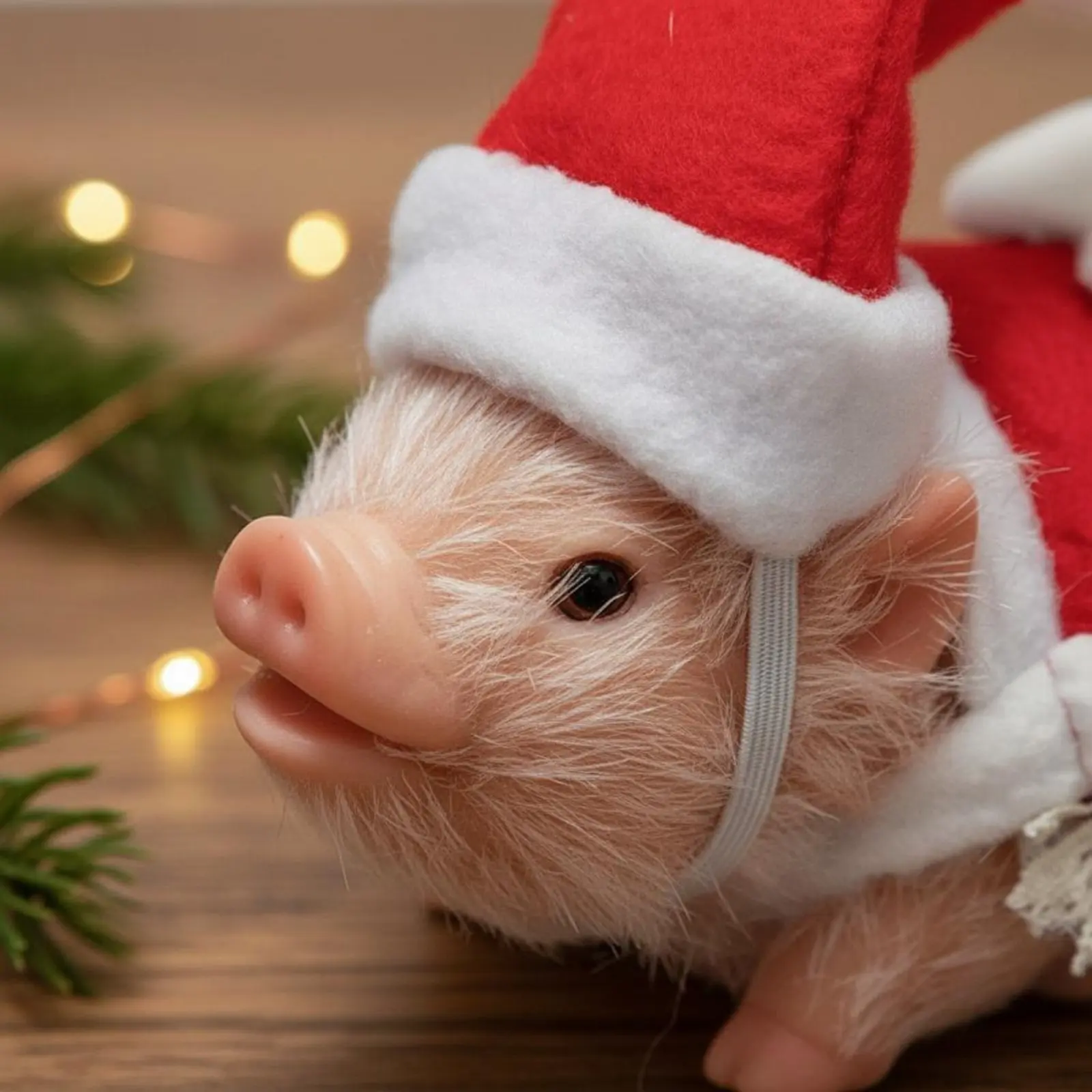 

5 Pieces Christmas Pig Toy Safe Silicone Lifelike Piggy Figure Realistic Pig Toy Educational Easy to Wash for Children