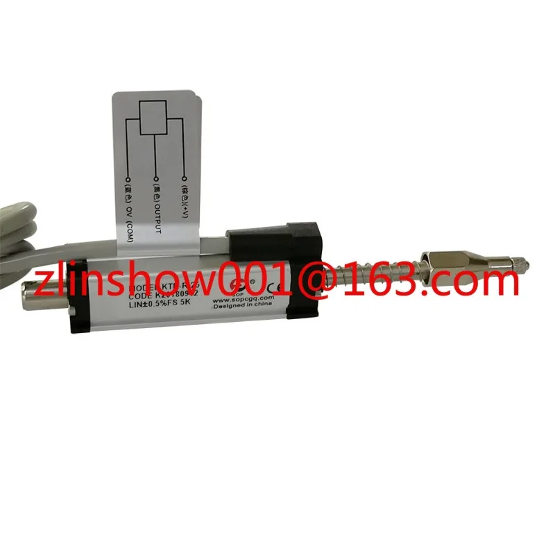 Ball-bearing gauge head self return spring linear potentiometer position sensor for glass detection of flatness